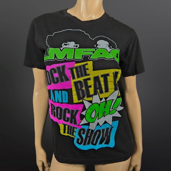 LMFAO Sorry For Party Rocking 2011 Tour T Shirt Size S Black Short Sleeve Tultex - Picture 1 of 5